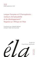 Études de linguistique appliquée, no 3-2024